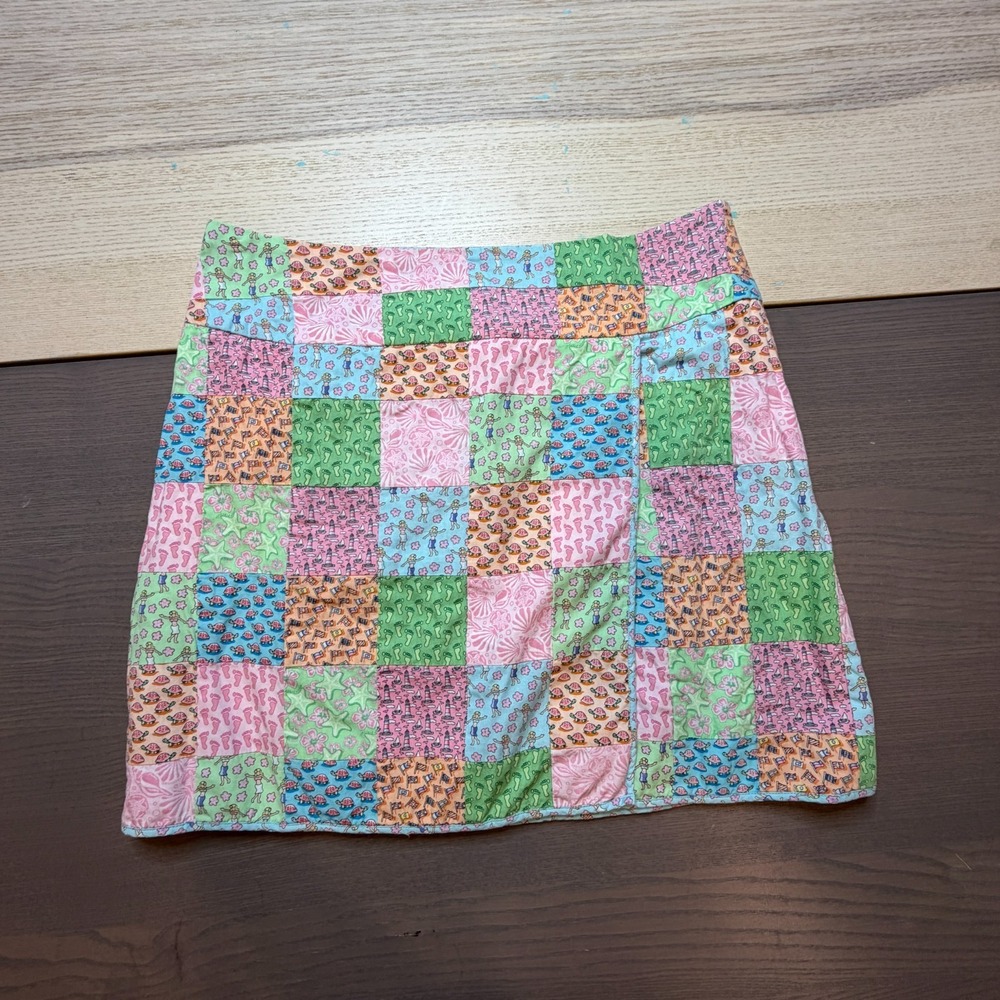 Vineyard Vines Womens Skirt Size 4 Pink Green Blue Faux Wrap Skirt Beach Summer